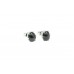 925 Sterling Silver Studs Earring Natural black star oval cabochon Stones